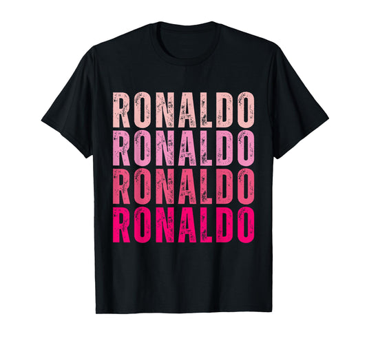Vintage Ronaldo Personalized Name I Love Ronaldo T-Shirt