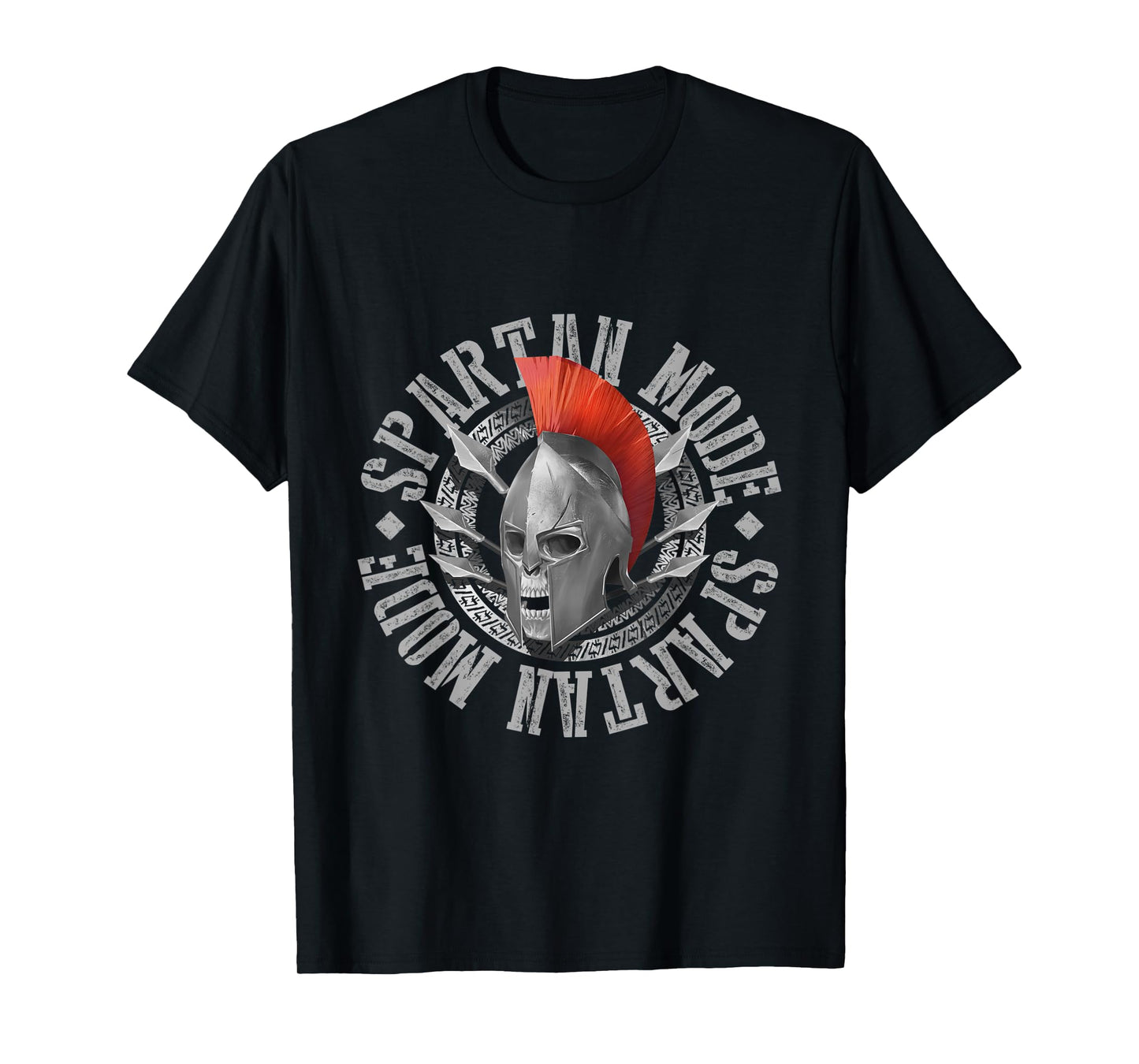 Spartan Mode Skull Helmet Greek Fitness Sparta 300 Gladiator T-Shirt