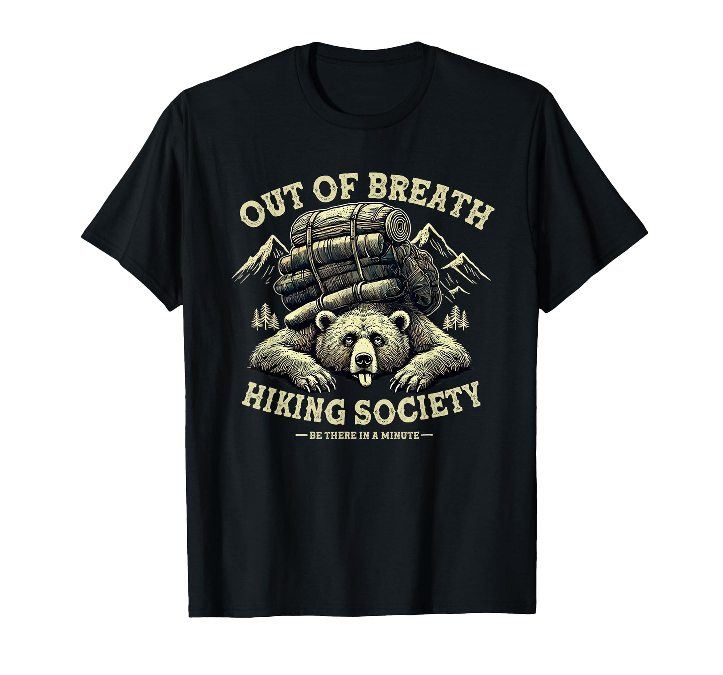 Out of Breath Hiking Society Funny Mountain Outdoor Hikers T-Shirt