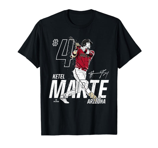 Dynamic Pose Ketel Marte Arizona Baseball MLBPA T-Shirt