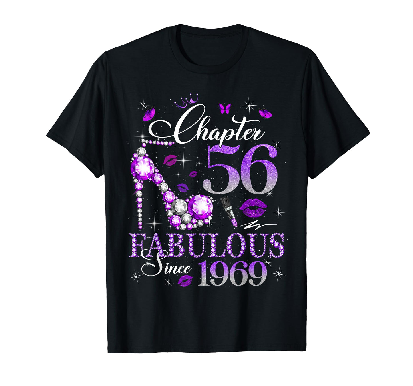 Chapter 56 Fabulous Since 1969 56th Birthday Queen Diamond T-Shirt