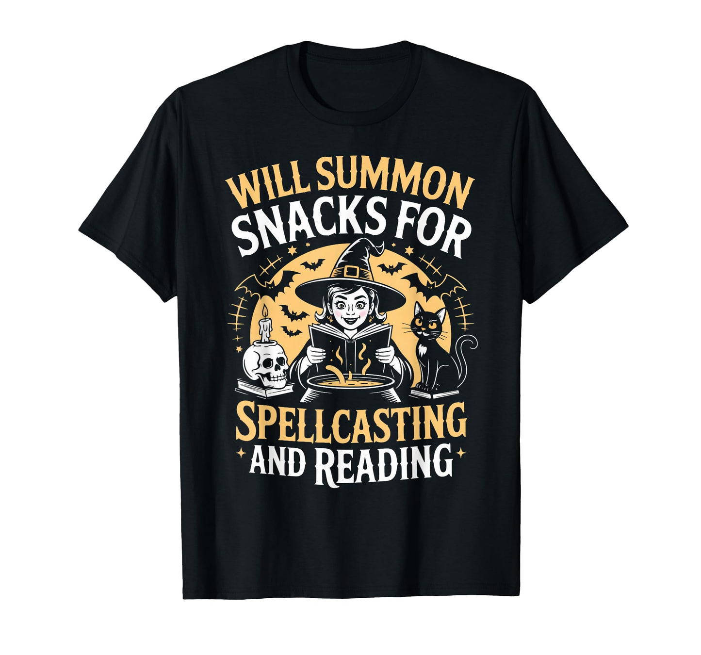 Will Summon Snacks Witch Witches Bookish Book Reader Reading T-Shirt