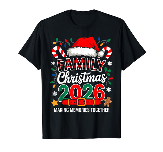 Family Christmas 2026 Matching Squad Santa Elf Funny Xmas T-Shirt
