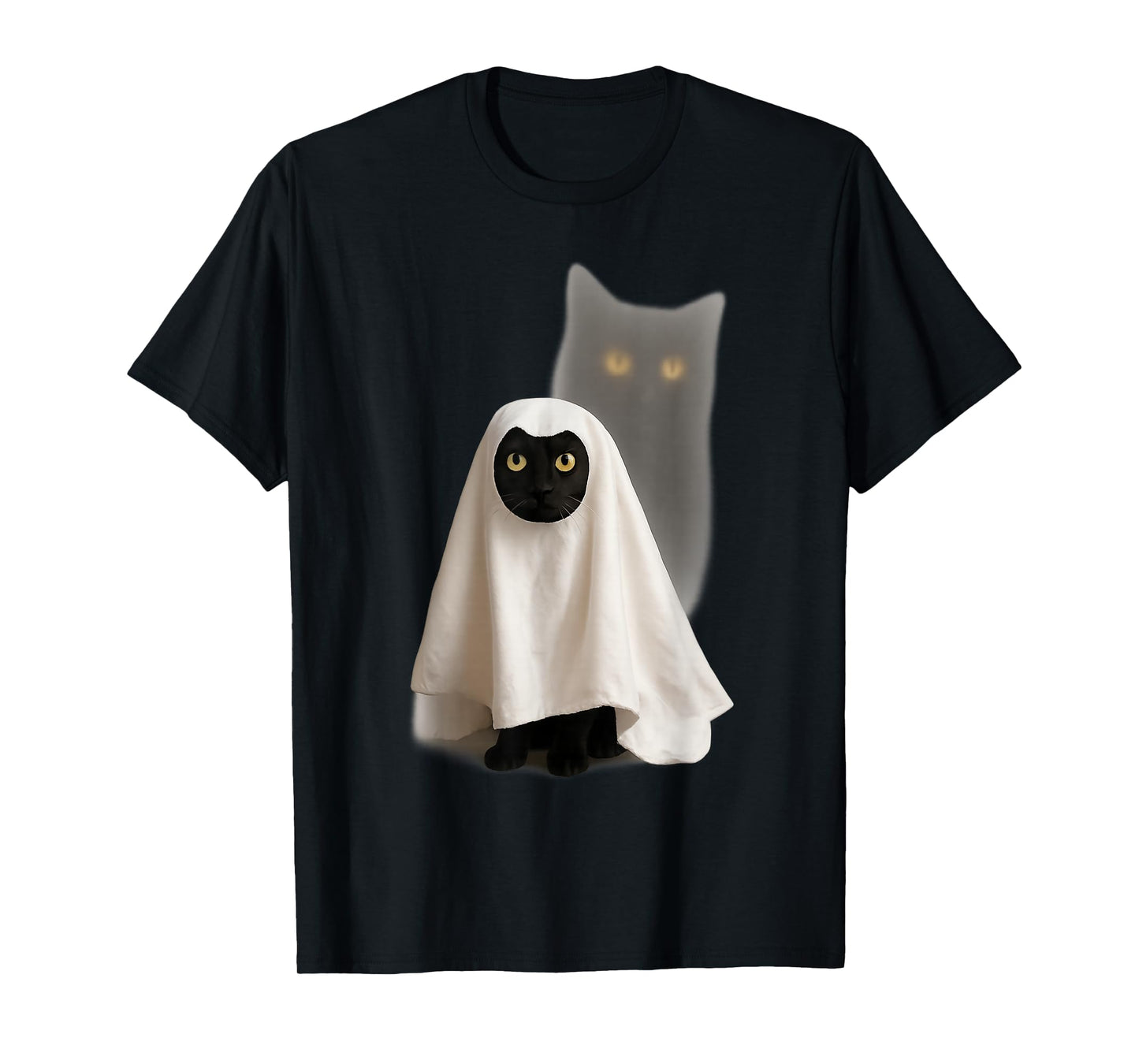Cute Funny Wizard Cat Ghost Weird Kitten Cat Meme Halloween T-Shirt
