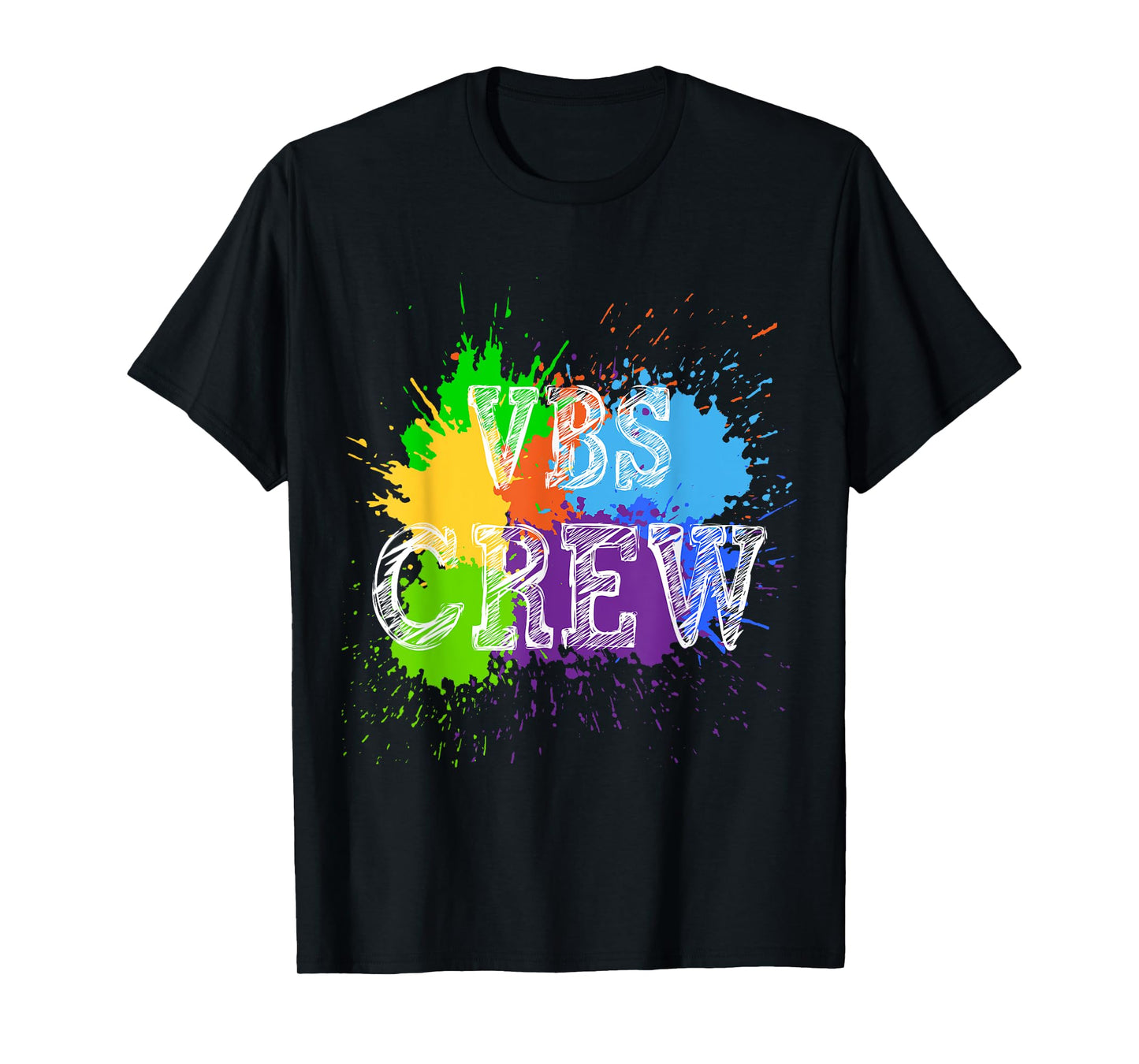 VBS Crew Design Paint Splatter Vacation Bible School Apparel T-Shirt