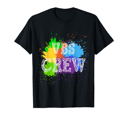 VBS Crew Design Paint Splatter Vacation Bible School Apparel T-Shirt