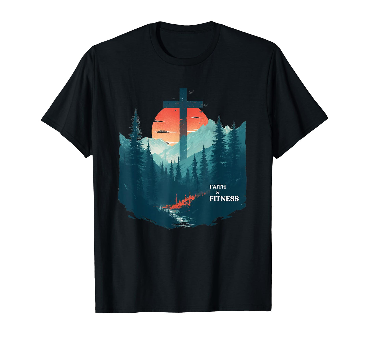 Faith & Fitness Christian - Workout Motivation Gym Apparel T-Shirt