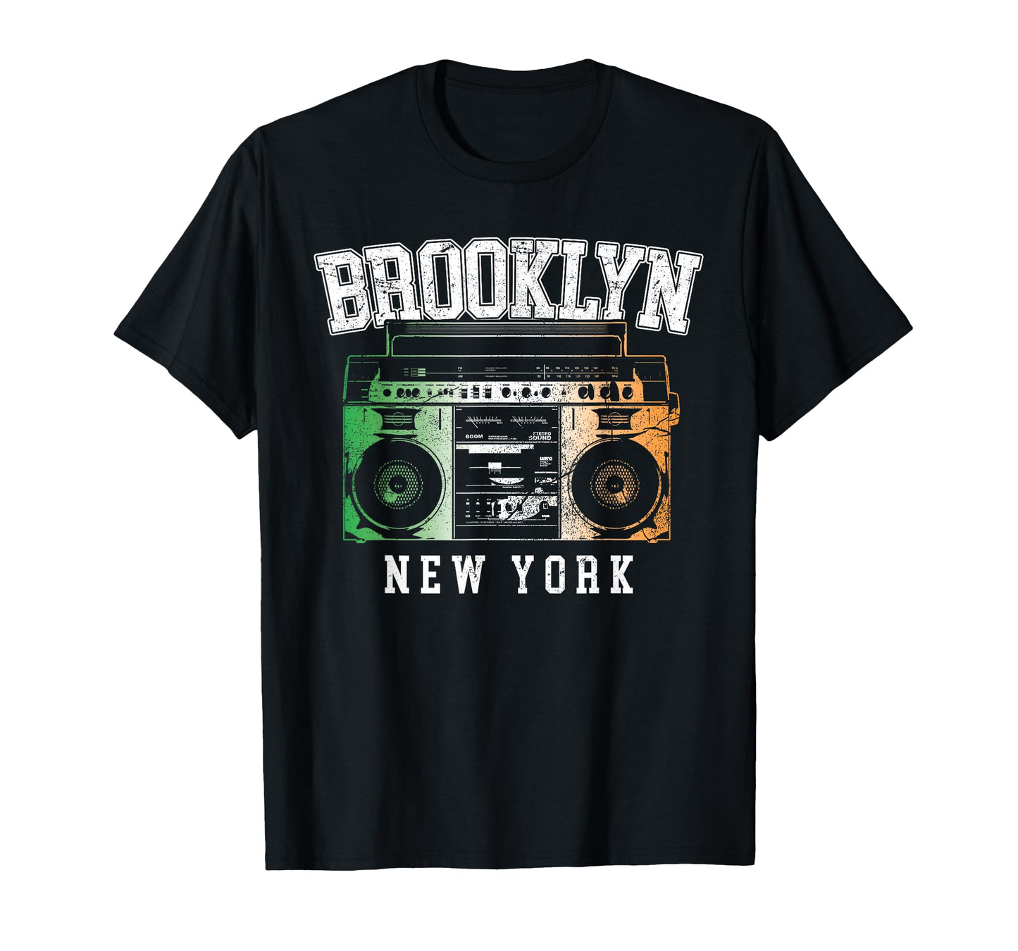 Brooklyn NYC - New York City Irish Flag Boombox T-Shirt