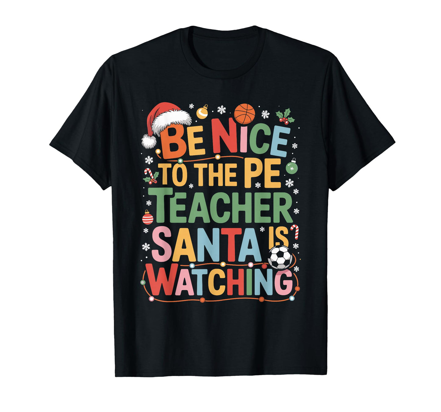 PE Teacher Christmas Physical Education Xmas T-Shirt