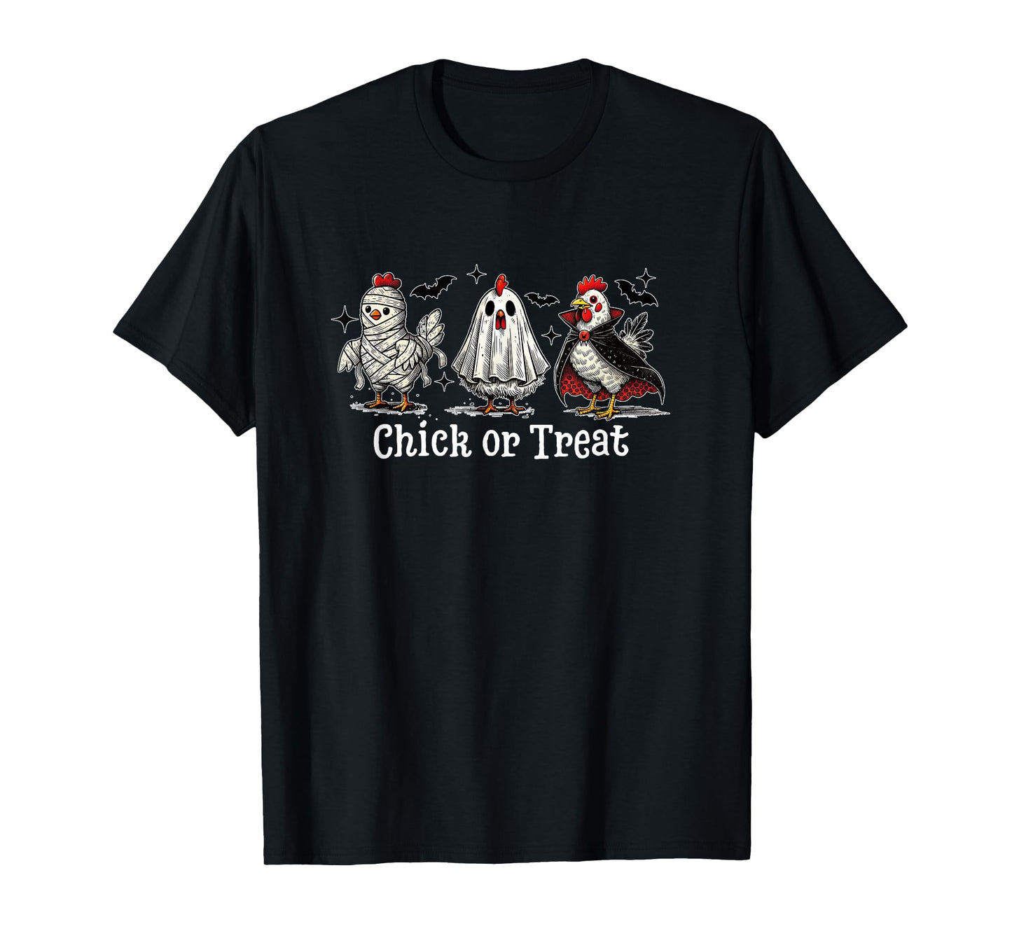 Chick Or Treat Halloween Witch Spooky Chicken T-Shirt