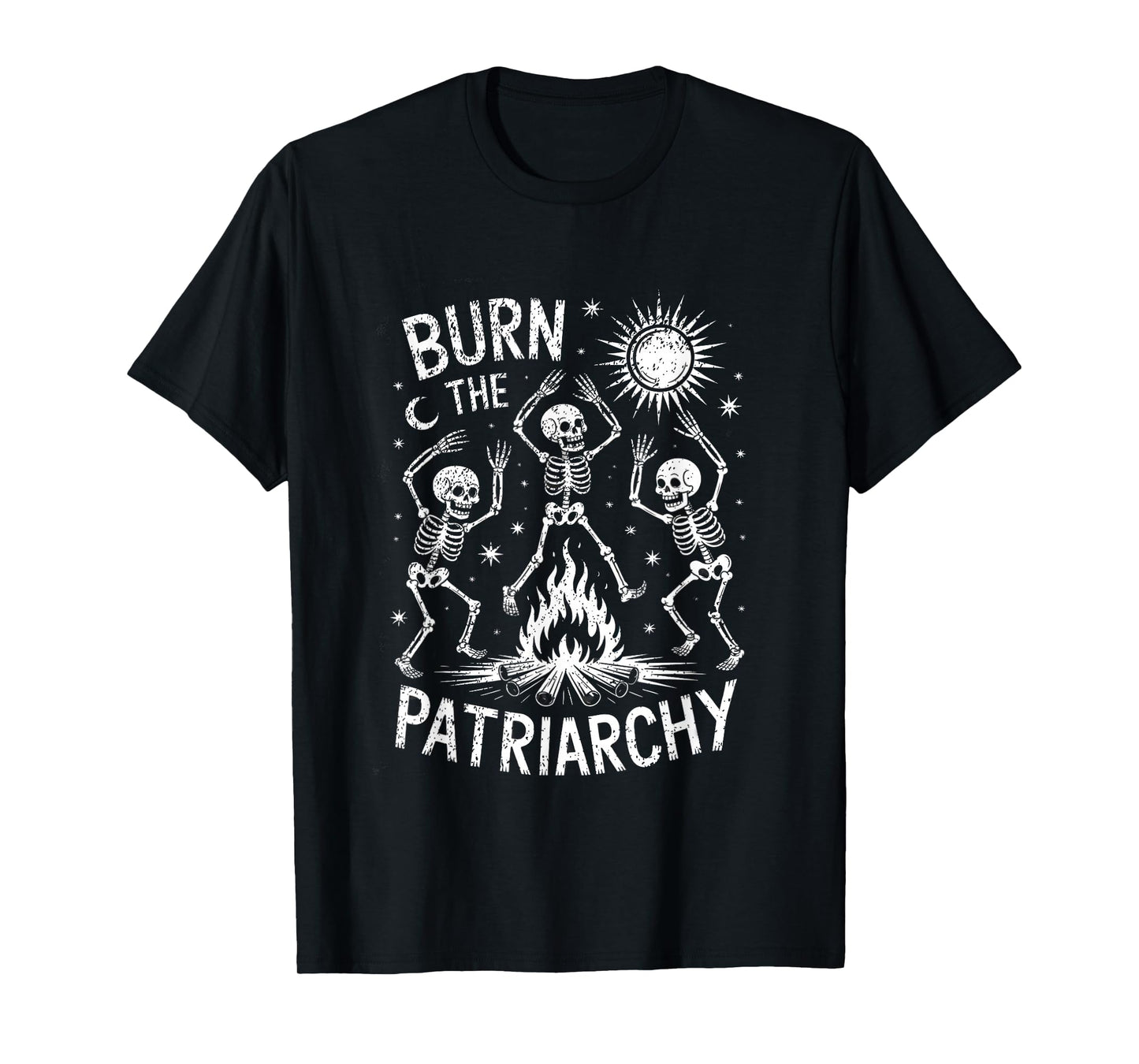 Burn The Patriarchy Halloween Occult Liberal Feminist Witch T-Shirt