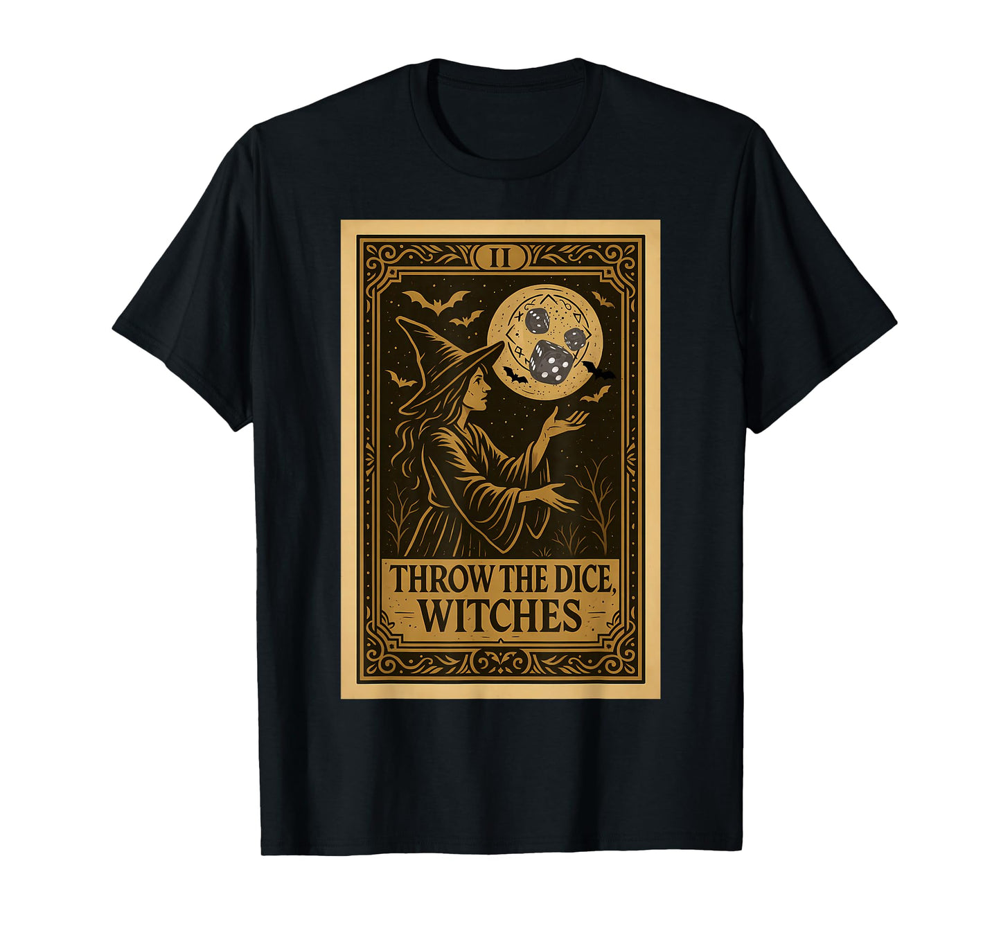 Throw The Dice Witches for Women Bunco Halloween Party T-Shirt