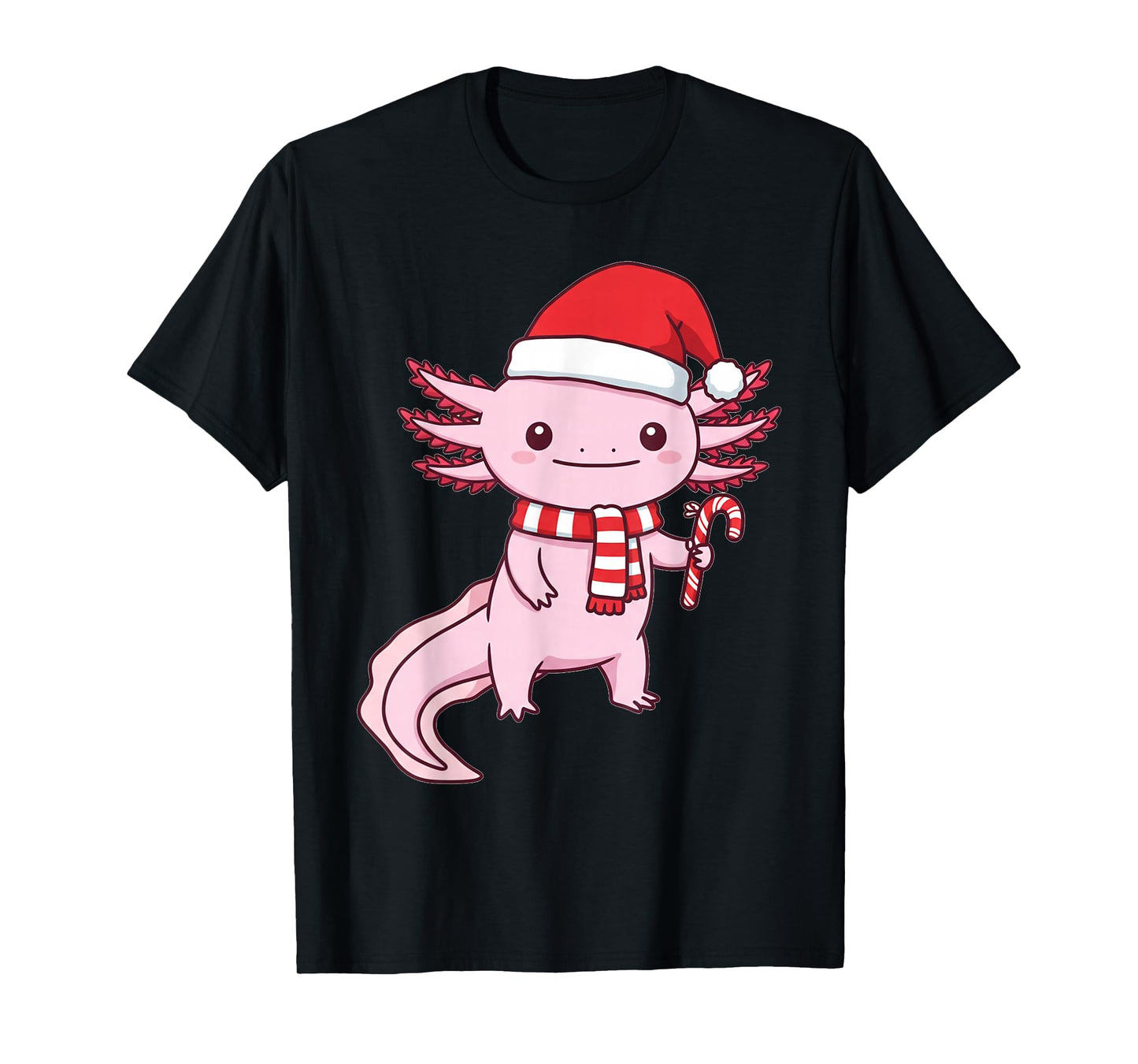 Festive Axolotl Christmas Cheer Holiday T-Shirt