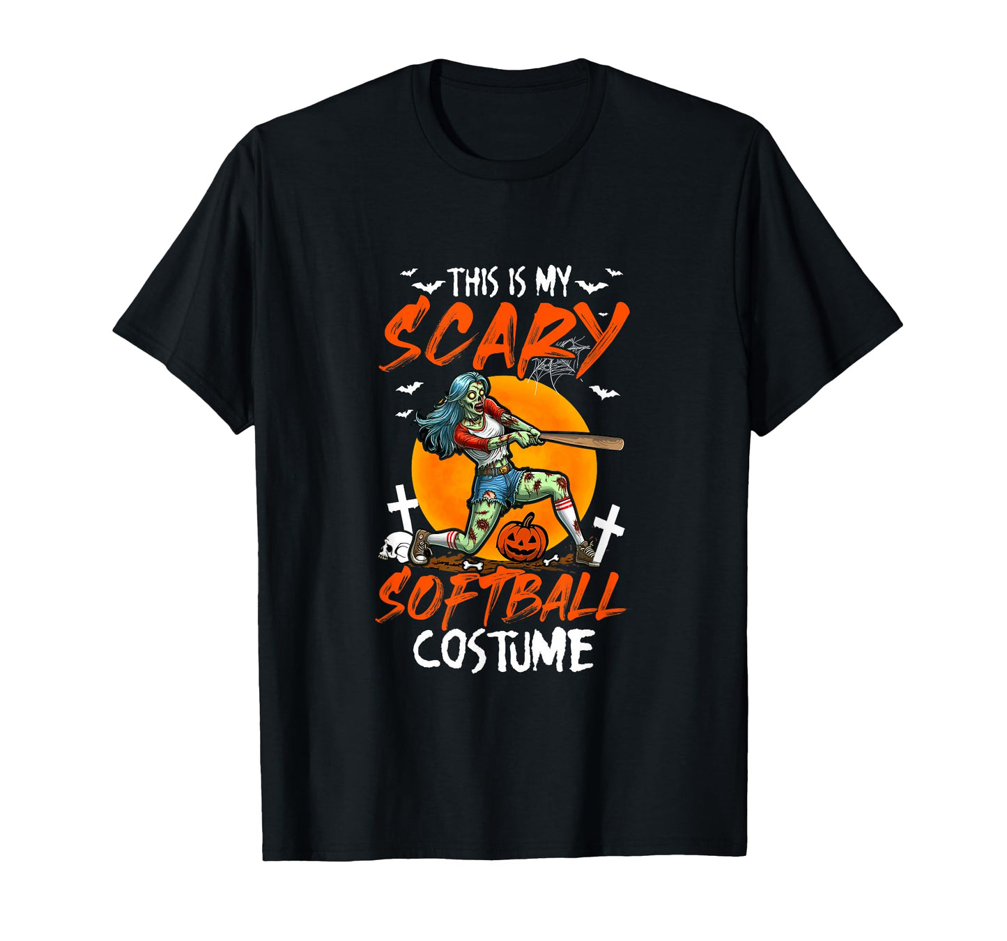 My Scary Softball Costume Halloween Player Matching Team T-Shirt