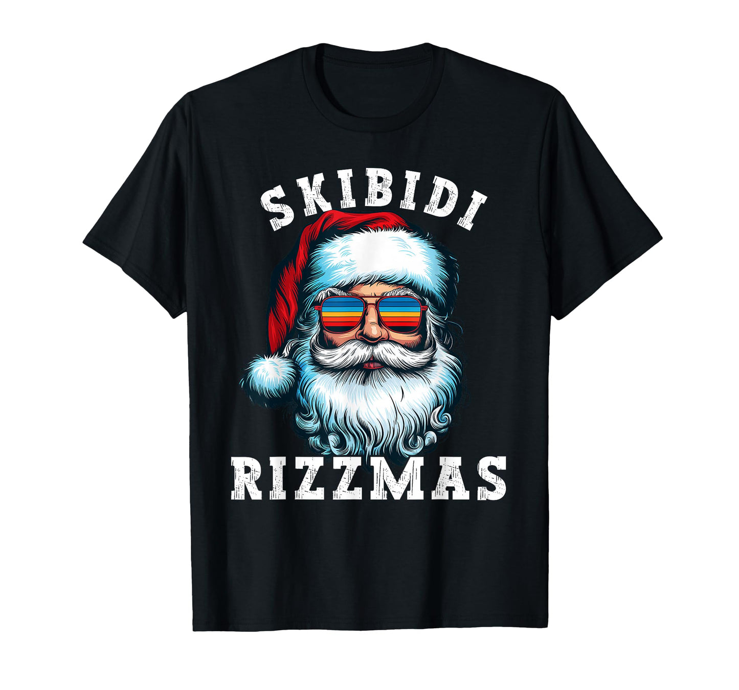 Skibidi Rizzmas Shirt Funny Merry Rizzmas Santa Christmas T-Shirt