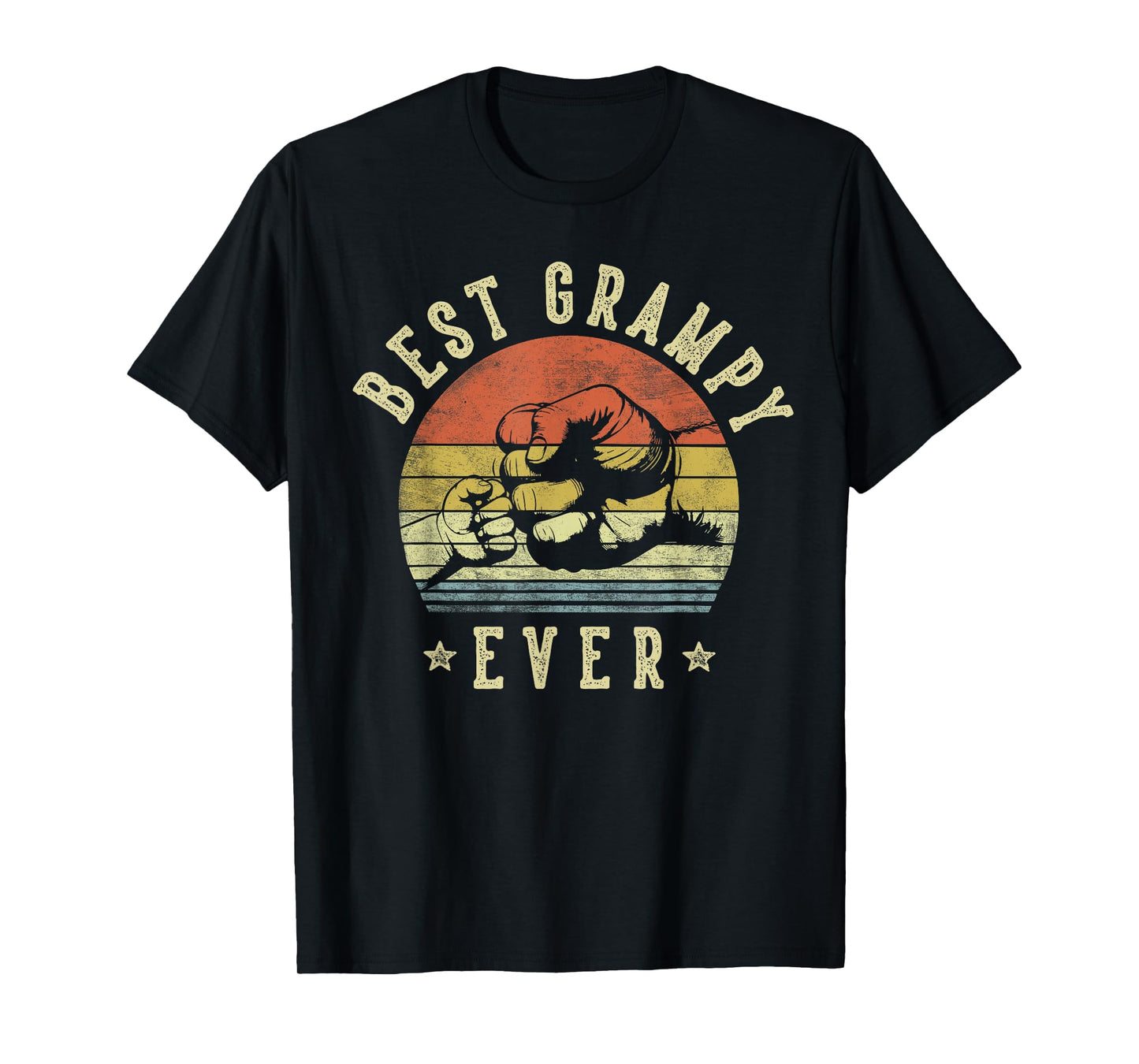 Best Grampy Ever - Retro Fist Bump Vintage Design Grampy T-Shirt