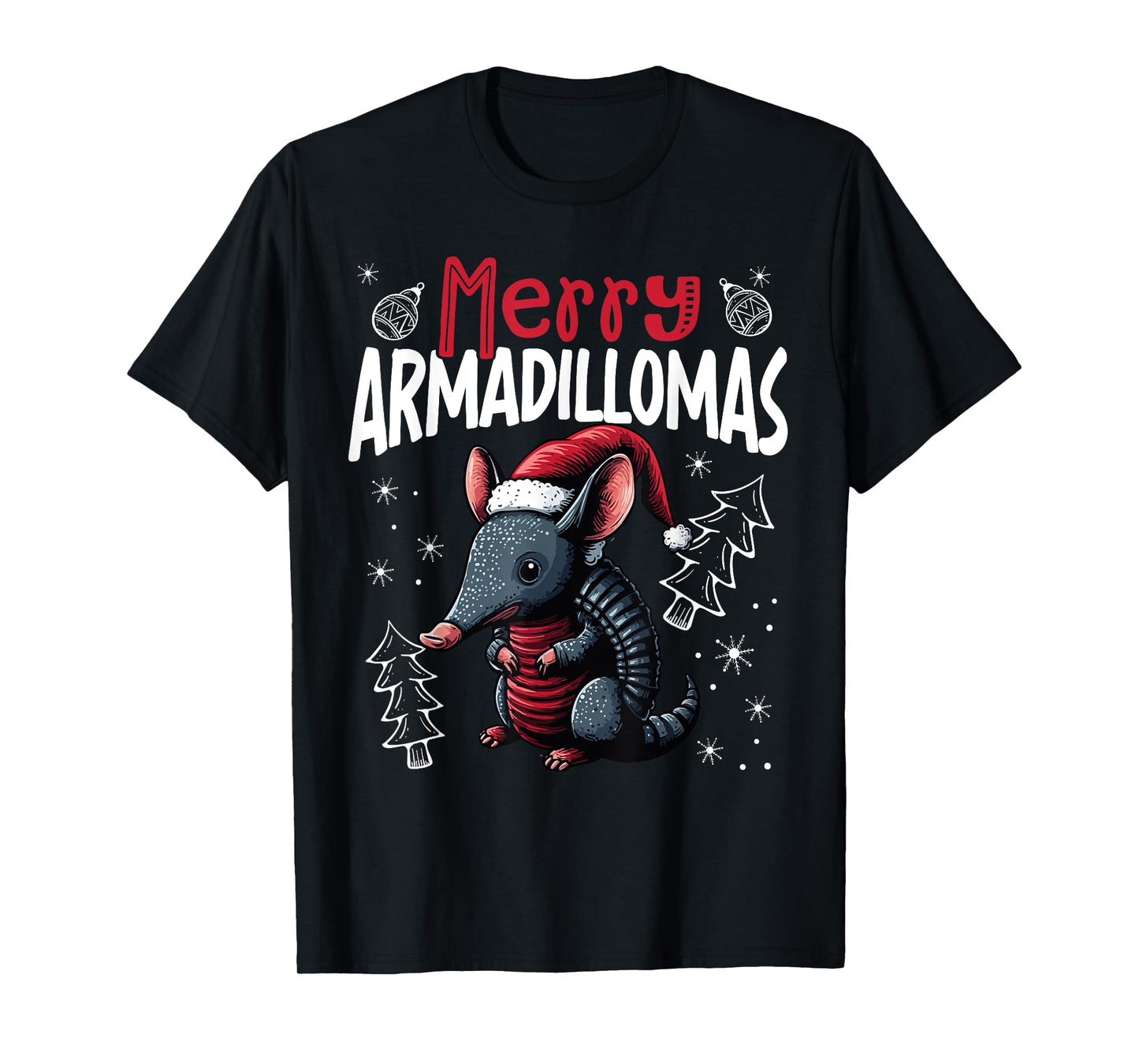 Merry Armadillomas Funny Christmas Armadillo T-Shirt