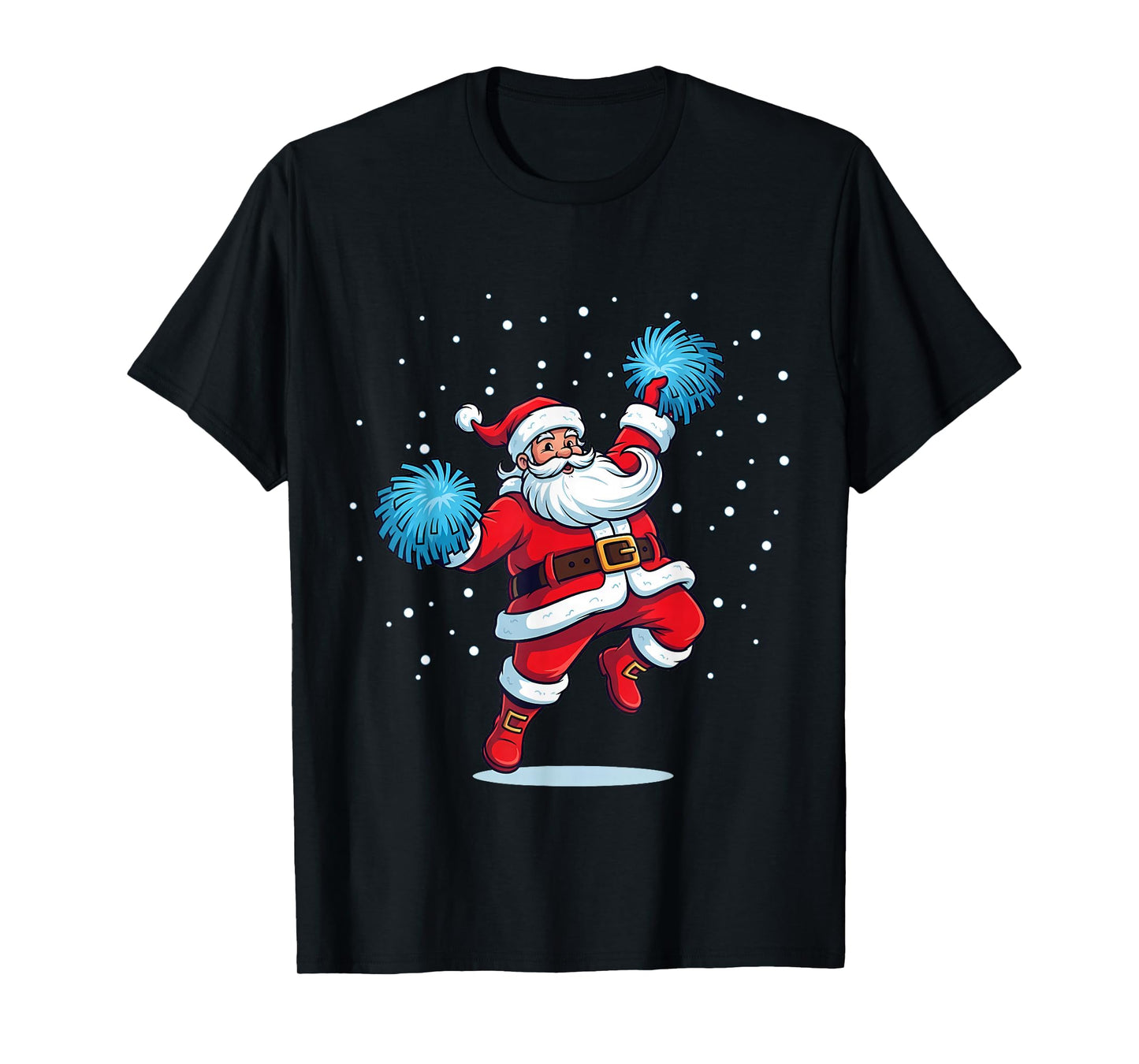 Cheerleading Christmas Cheering Santa Claus Cheer T-Shirt