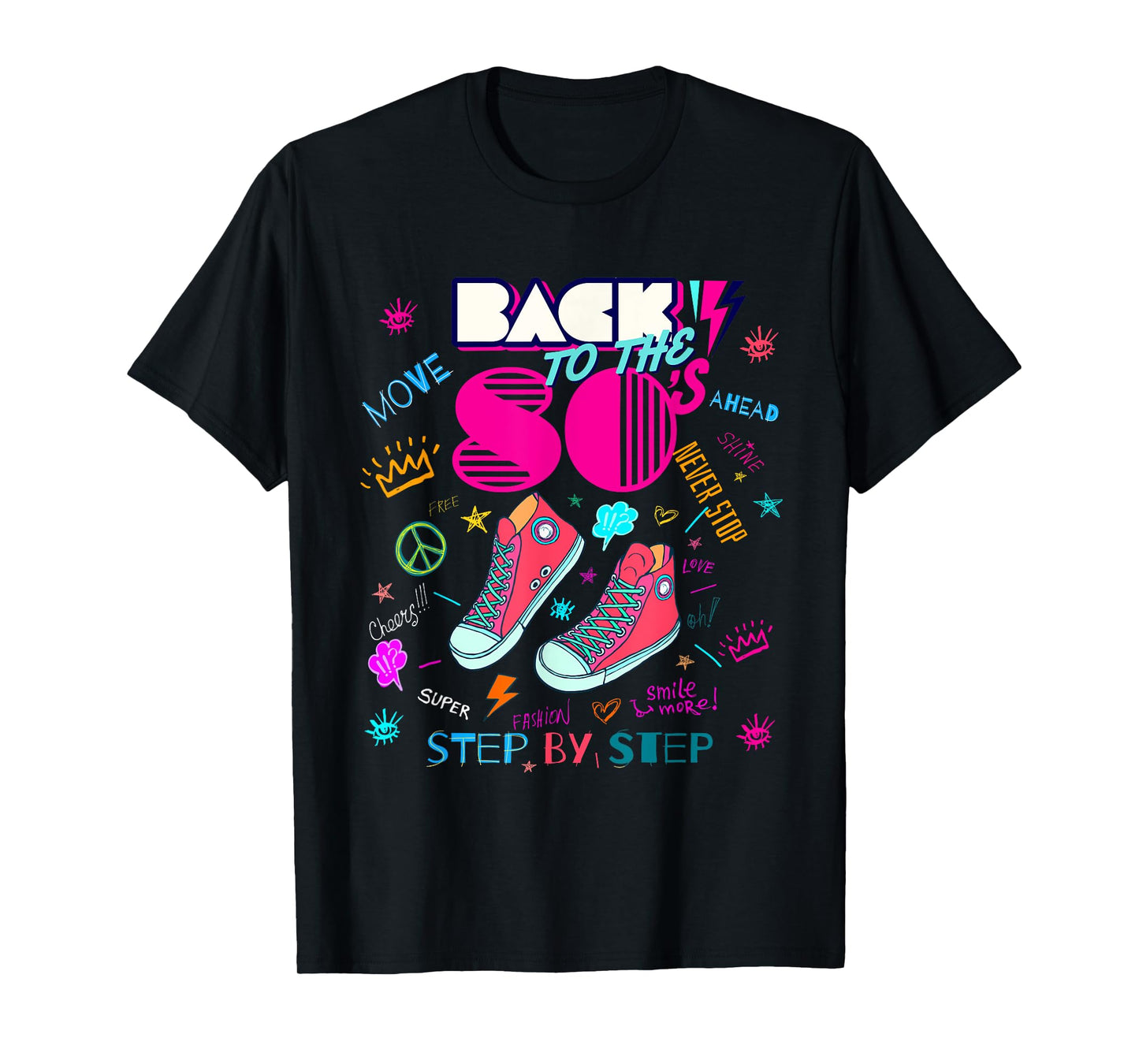 Back To 80's Tees Vintage Retro I Love 80's Graphic Design T-Shirt