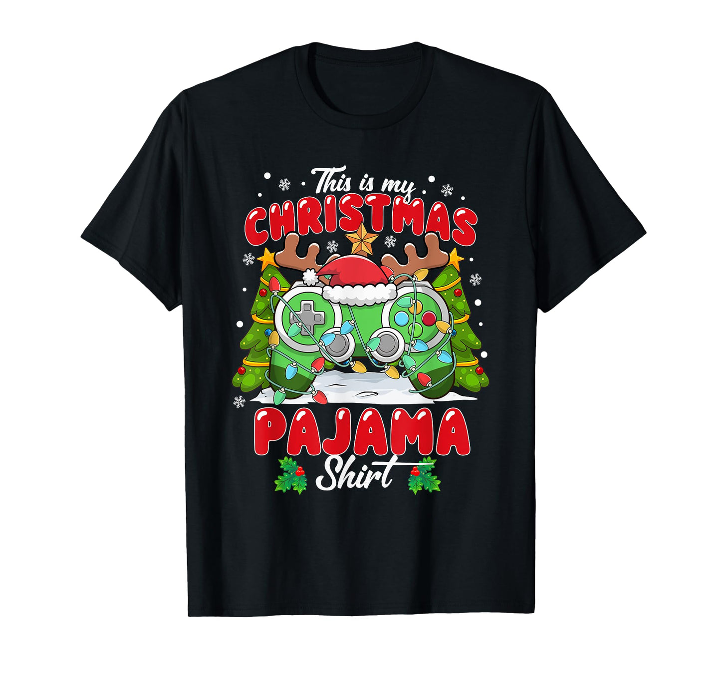 This is My Christmas Pajama Video Game Gamer Men Boys Kids T-Shirt