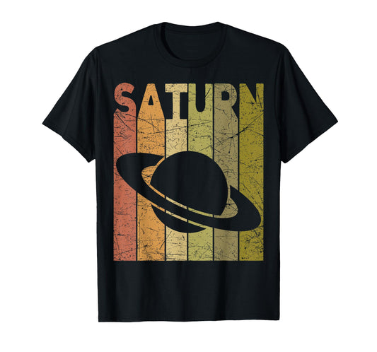 Saturn Vintage Saturn Planet Retro Space Nerd T-Shirt