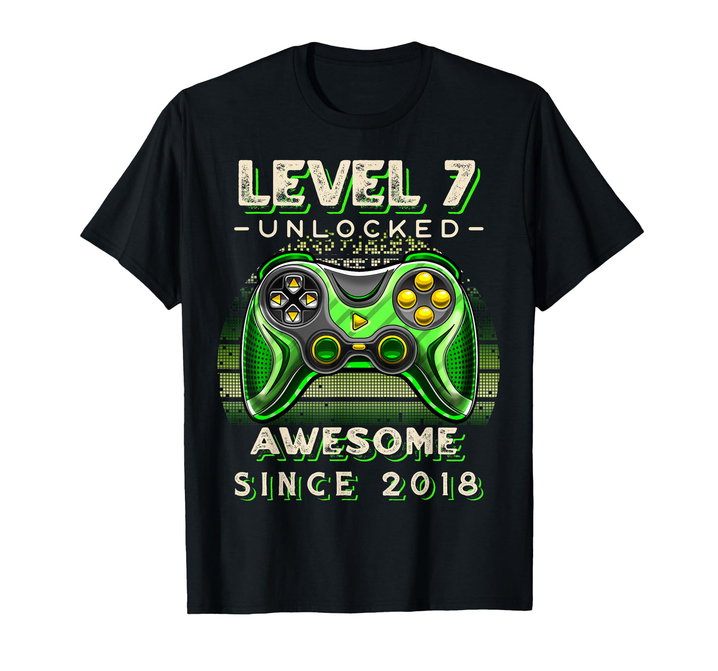 7th Birthday Boy Level 7 Gamer 7 Year Video Game Party T-Shirt