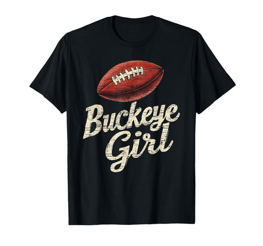 Buckeye Girl Vintage Sports Ohio Home State T-Shirt