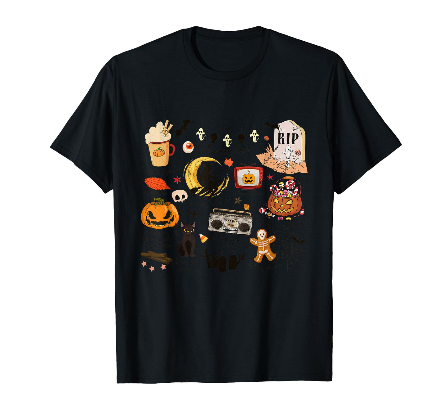 Retro Vintage 90's Halloween Season Party Pumpkin Witch T-Shirt