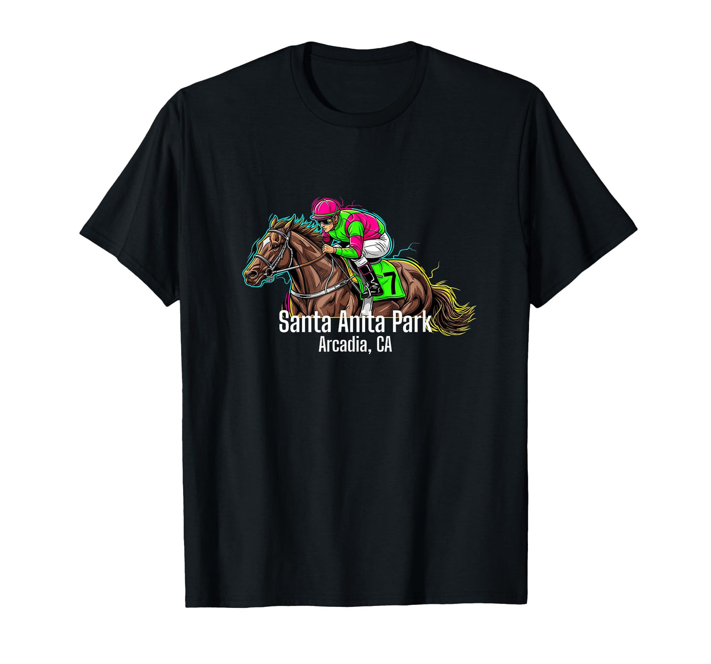 Santa Anita Park California Horse Racing Track Arcadia Race T-Shirt