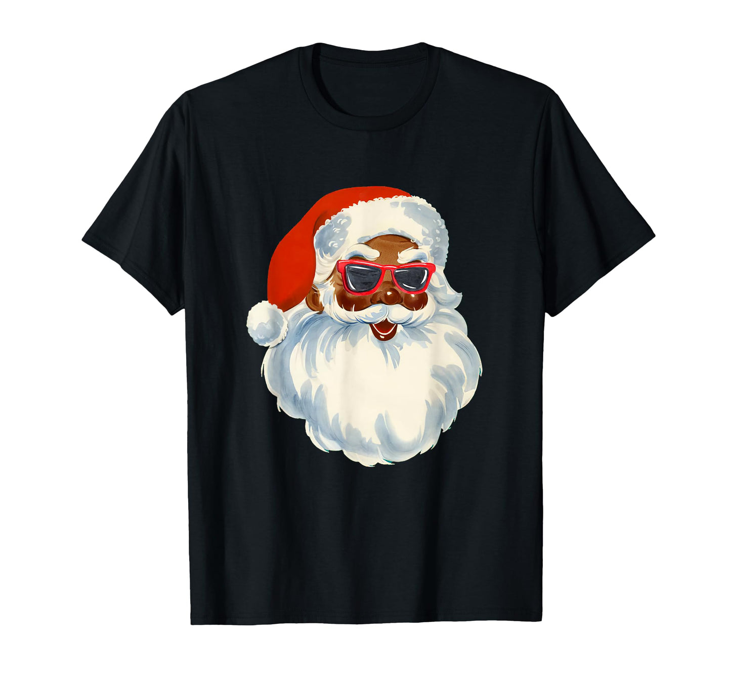 Funny Santa Face Christmas Family Matching Pajamas Women Men T-Shirt