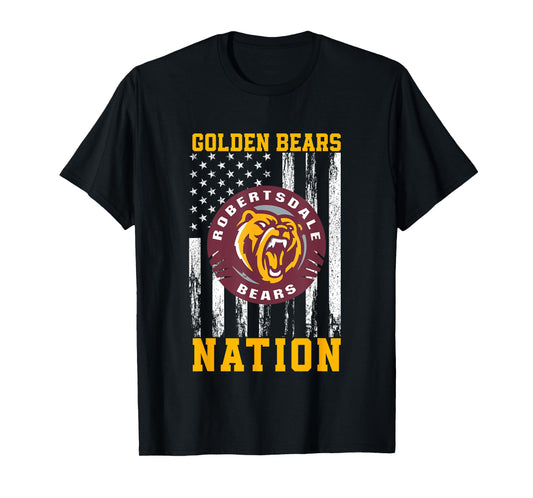 Robertsdale Golden Bears Logo Nation HS T-Shirt