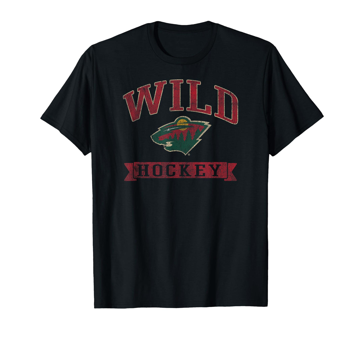 Minnesota Wild Vintage Hockey Black Officially Licensed T-Shirt