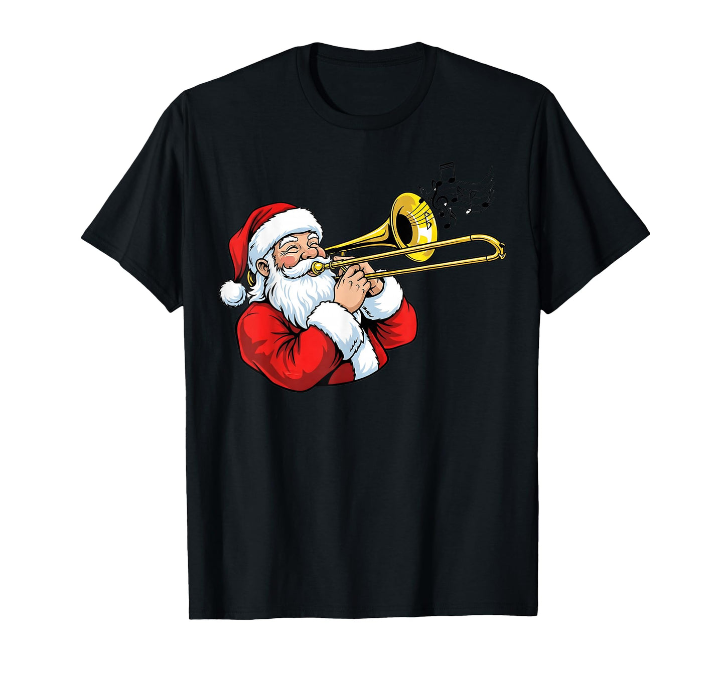 Trombone Player Christmas Santa Xmas Boys Girls Men Women T-Shirt