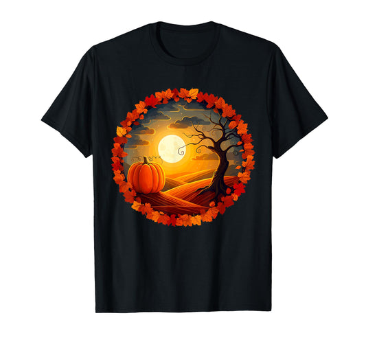 Cottagecore Pumpkin Leaves Trees Fall Autumn Fall Season T-Shirt
