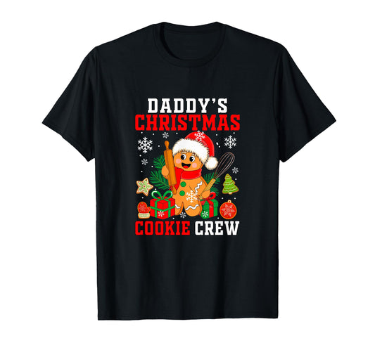 Daddy's Christmas Cookie Crew Santa Gingerbread Baker Family T-Shirt