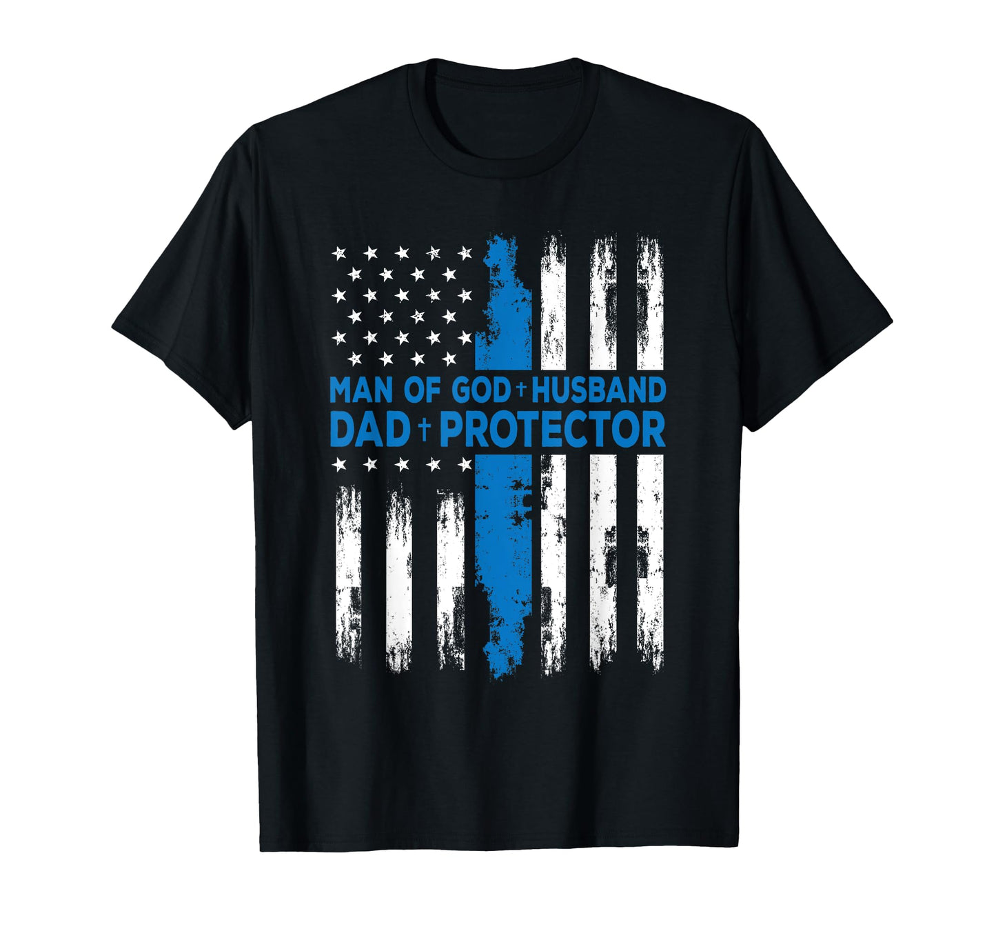 Jesus God Religious Man of God Husband Dad Protector T-Shirt