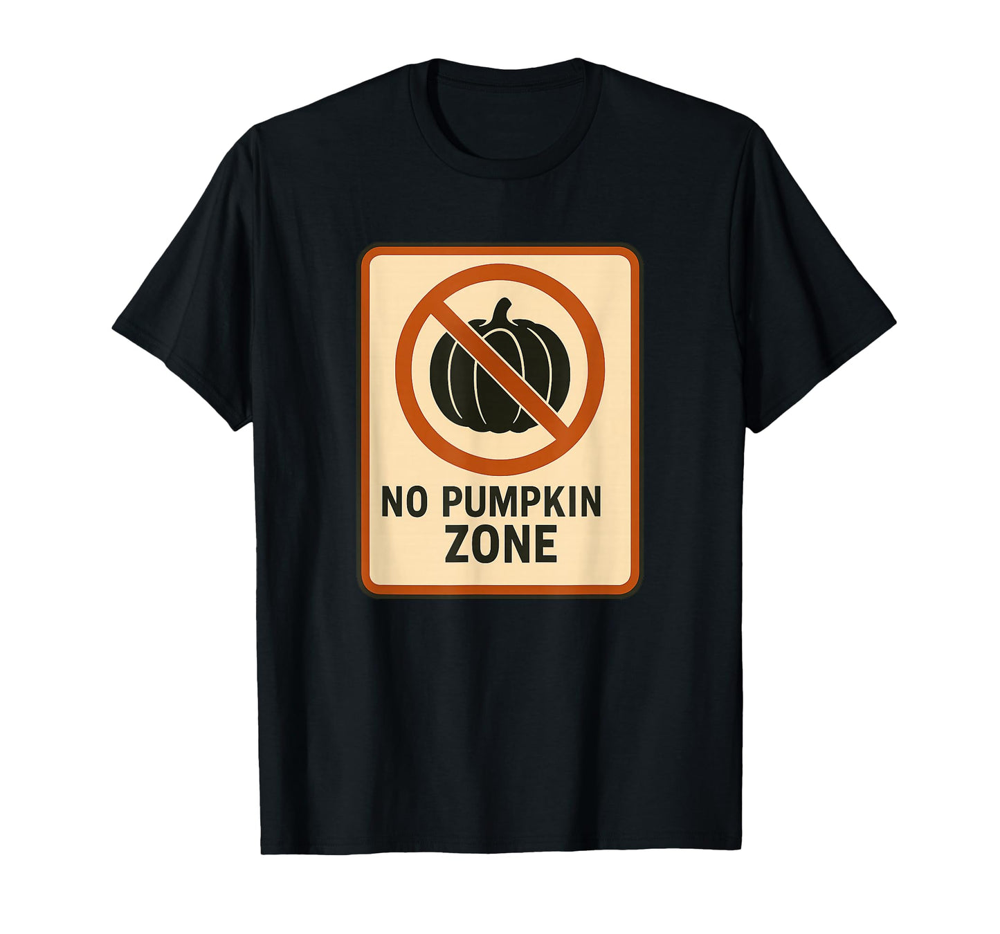 No Pumpkin Zone Halloween Design Scary Spooky Ghost Costume T-Shirt