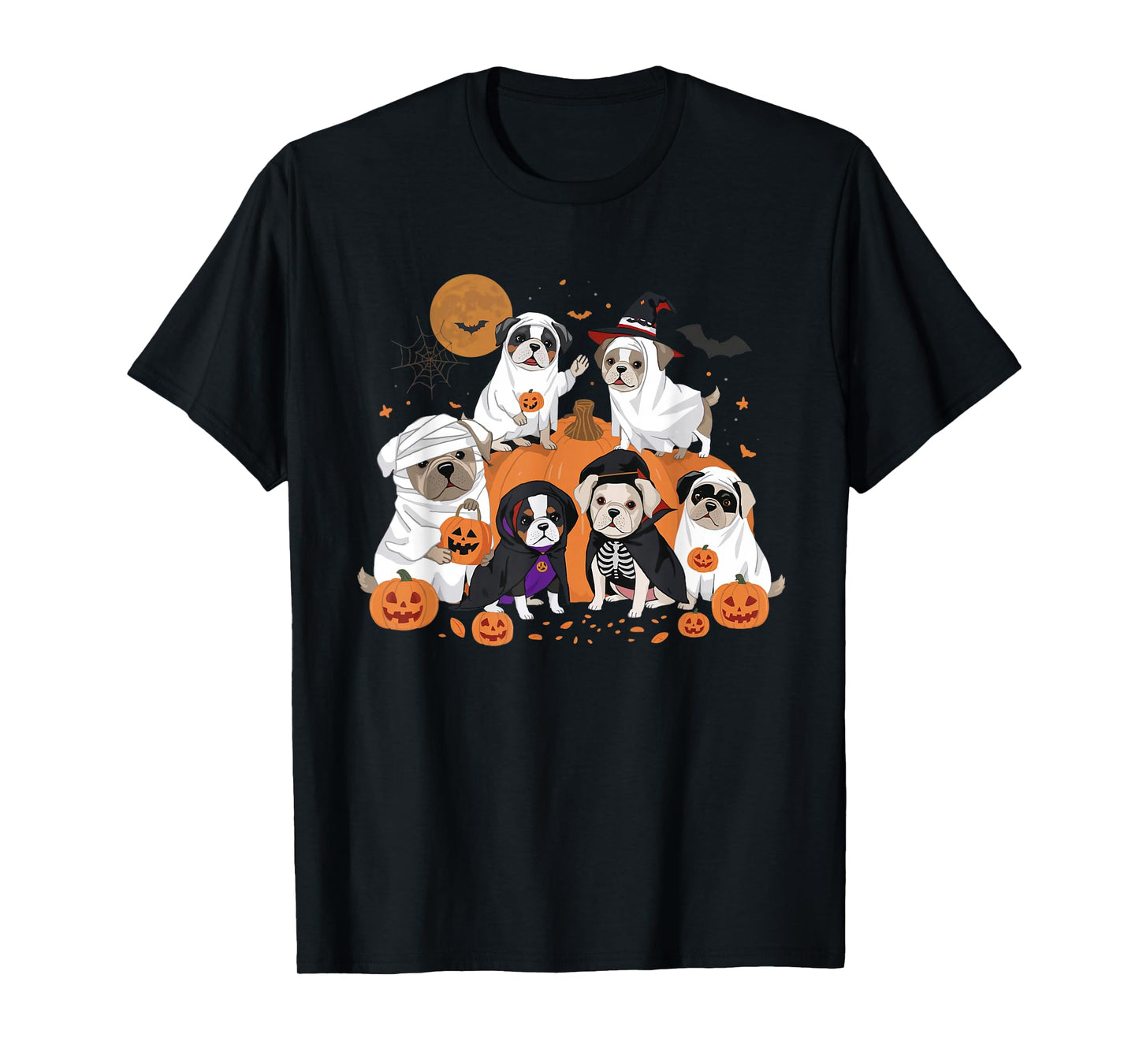 Cute Mummy Witch Ghost Halloween Dog Costume Men Women Kids T-Shirt