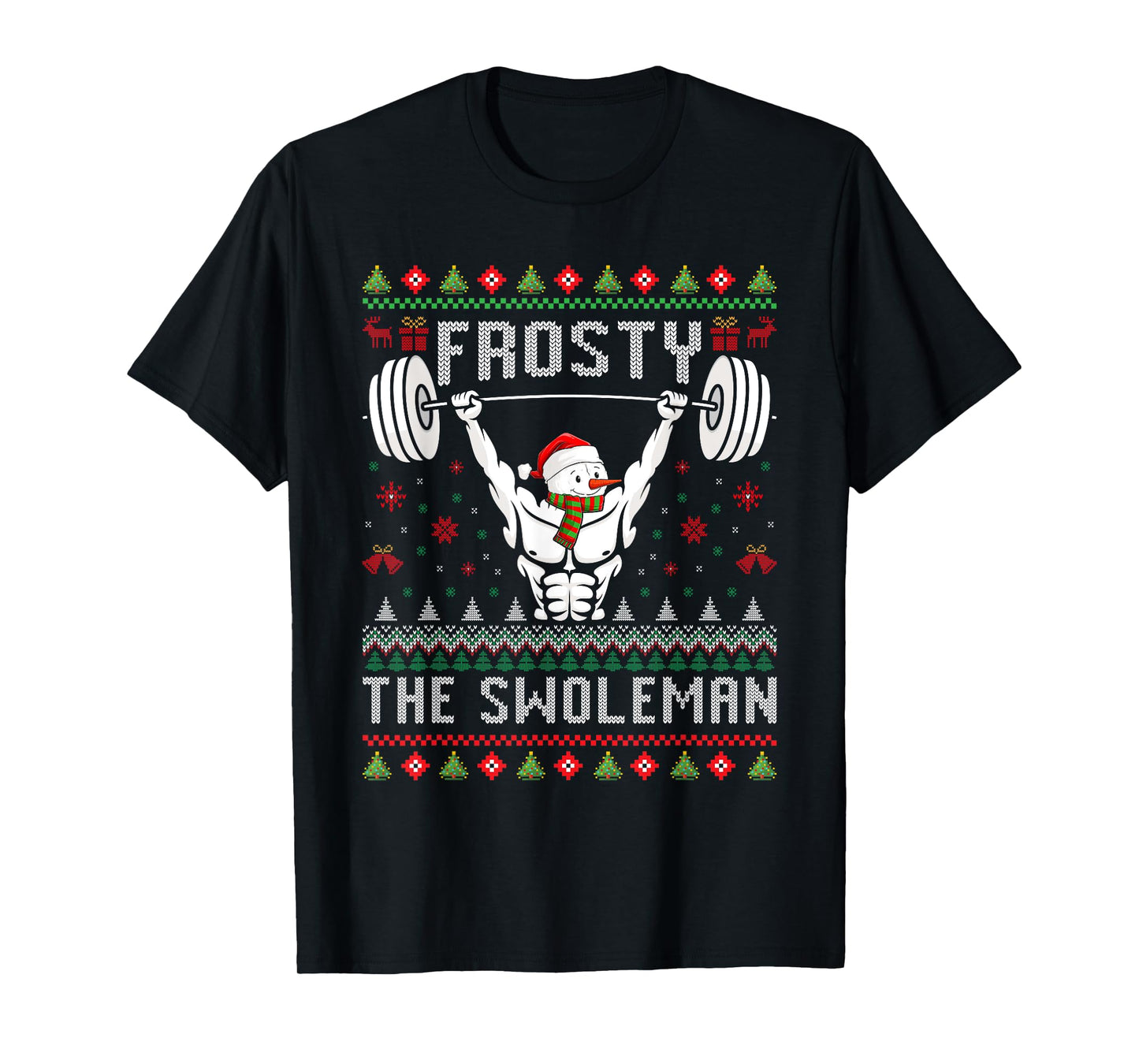 Frosty the Swoleman Fitness Snowman Gym Snowmen T-Shirt