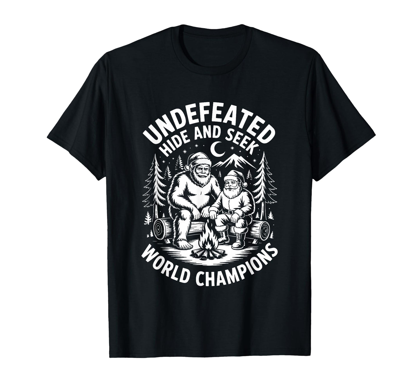 Undefeated Hide & Seek Champions Bigfoot Santa T-Shirt