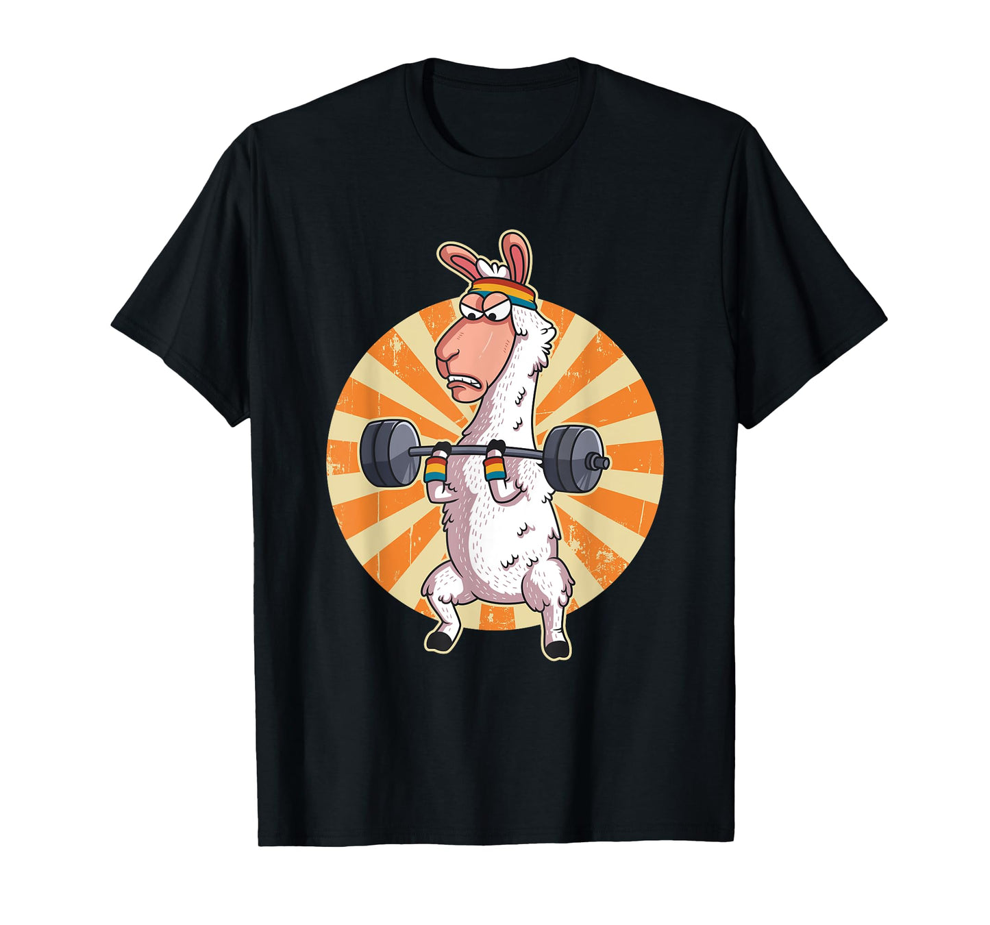 Weightlifting Llama Alpaca Gym Training Workout Gift T-Shirt
