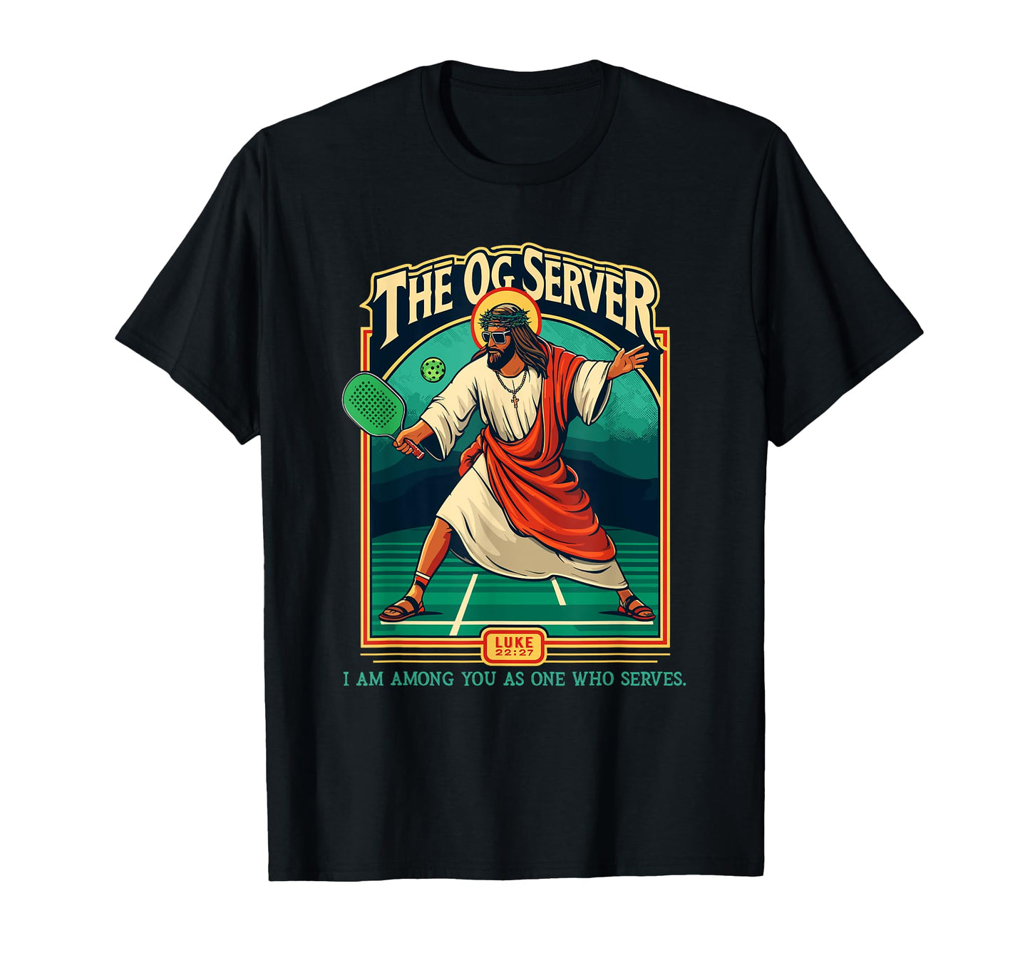 Christian Pickleball Jesus OG Server Religious Player T-Shirt
