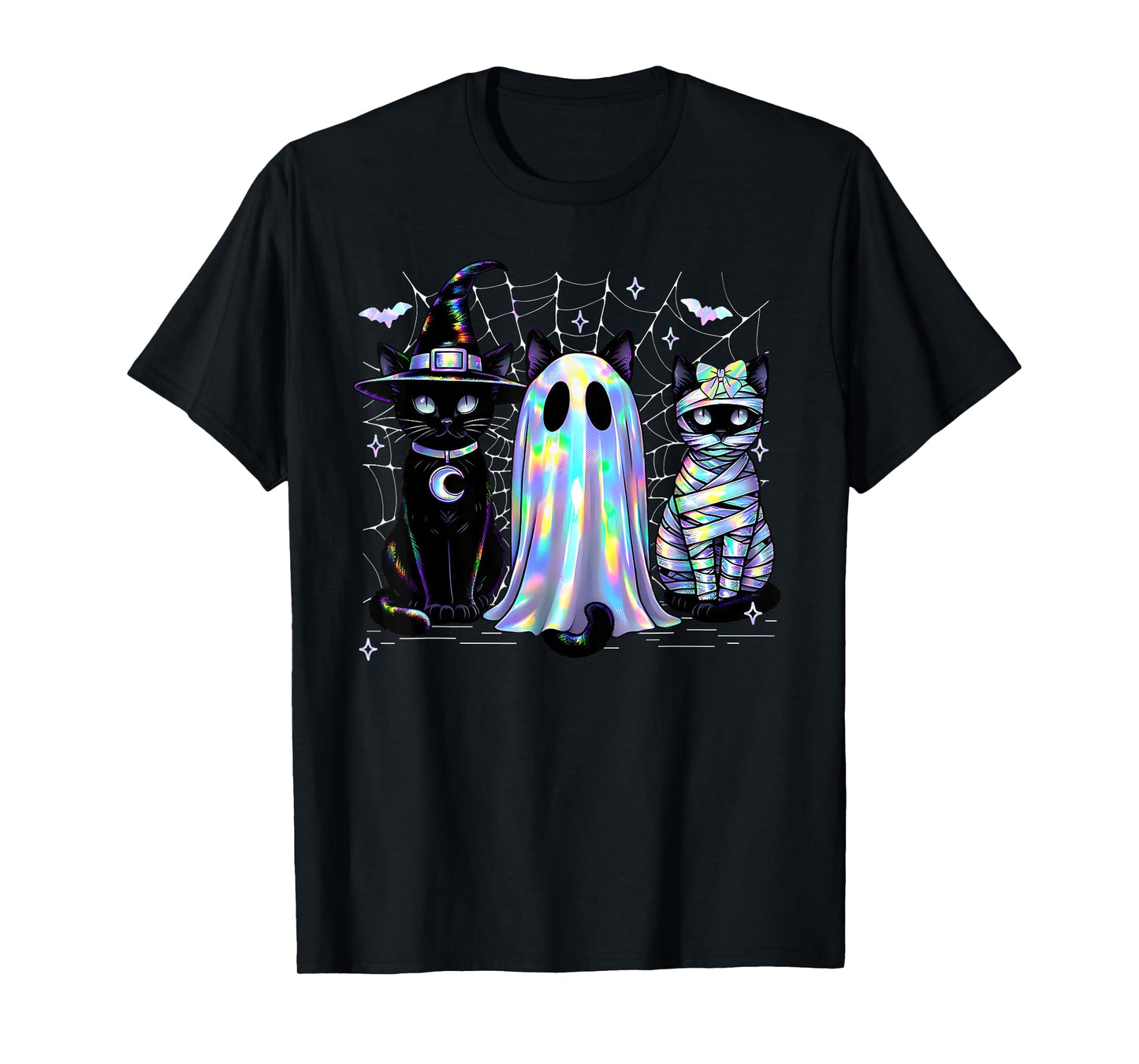 Spooky Season Cat Ghost Halloween Costume Men Women Kids T-Shirt