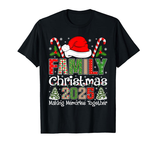 Family Christmas 2025 Squad Santa Elf Xmas Matching Outfit T-Shirt