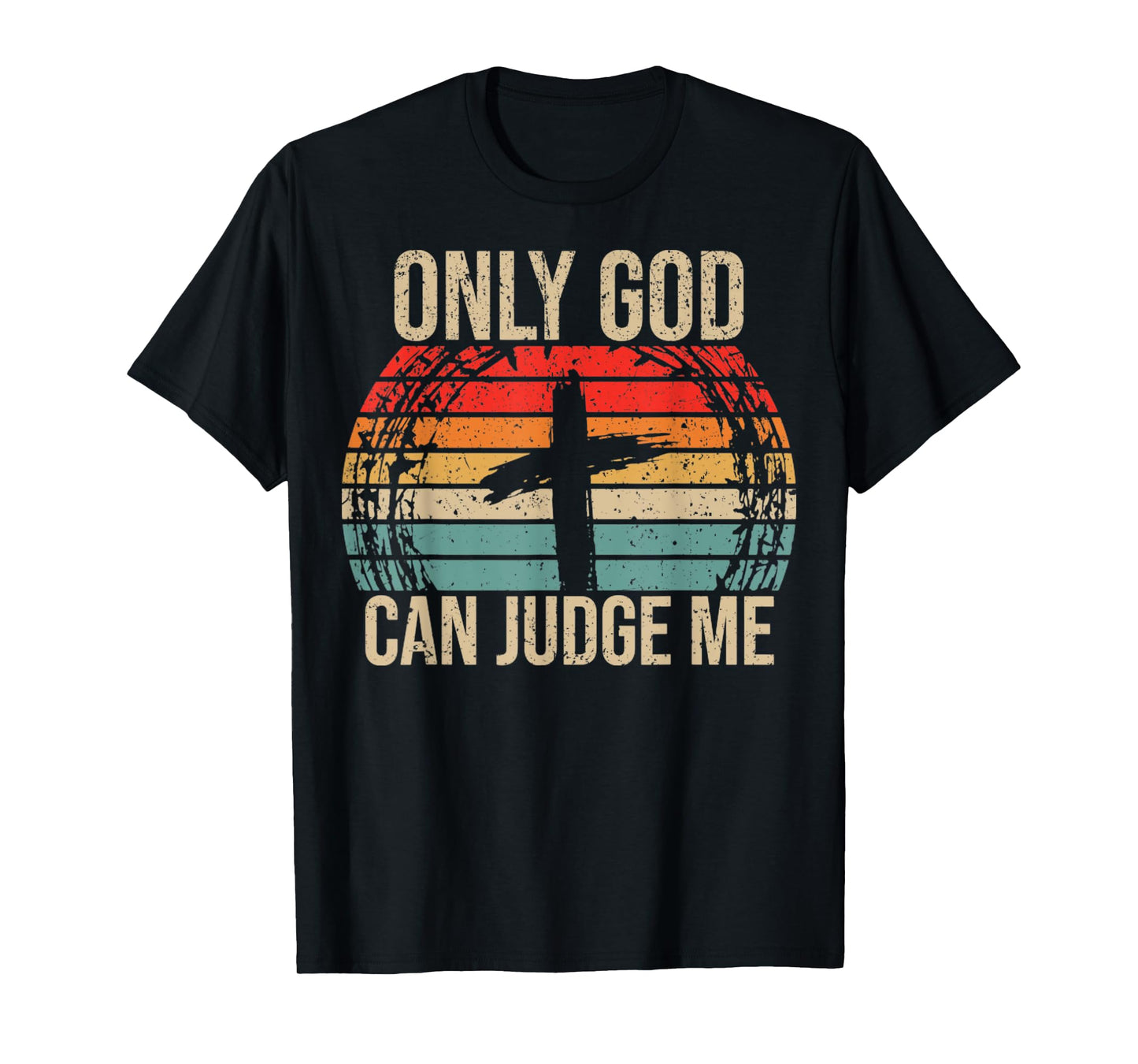 Vintage Only God Can Judge Me, Christian, Jesus Christ, T-Shirt