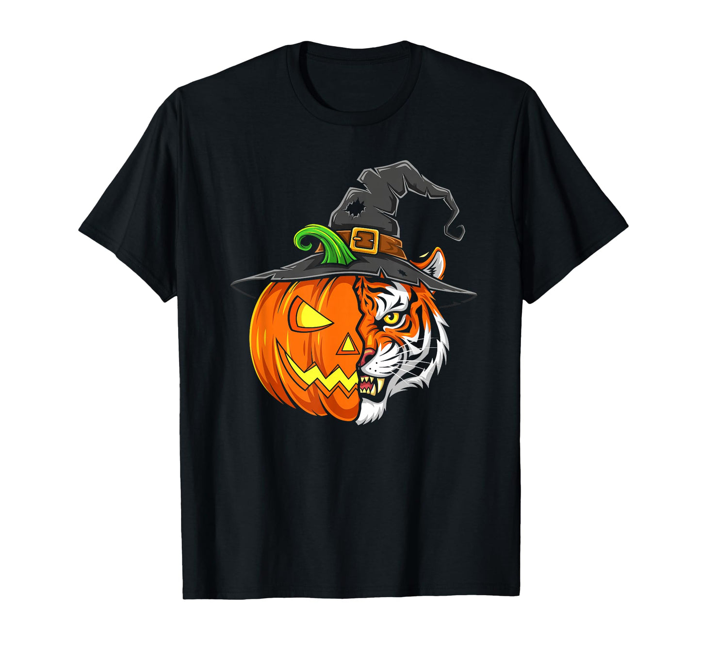 Tiger Pumpkin Jack O Lantern Halloween Kids Mens Womens T-Shirt