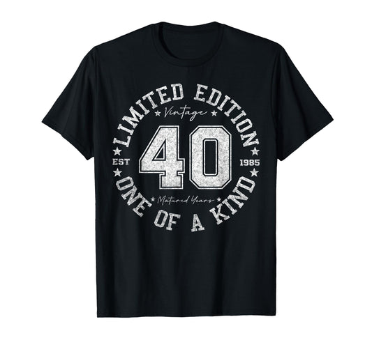40 Year Old Gifts Vintage 1985 Limited Edition 40th Birthday T-Shirt
