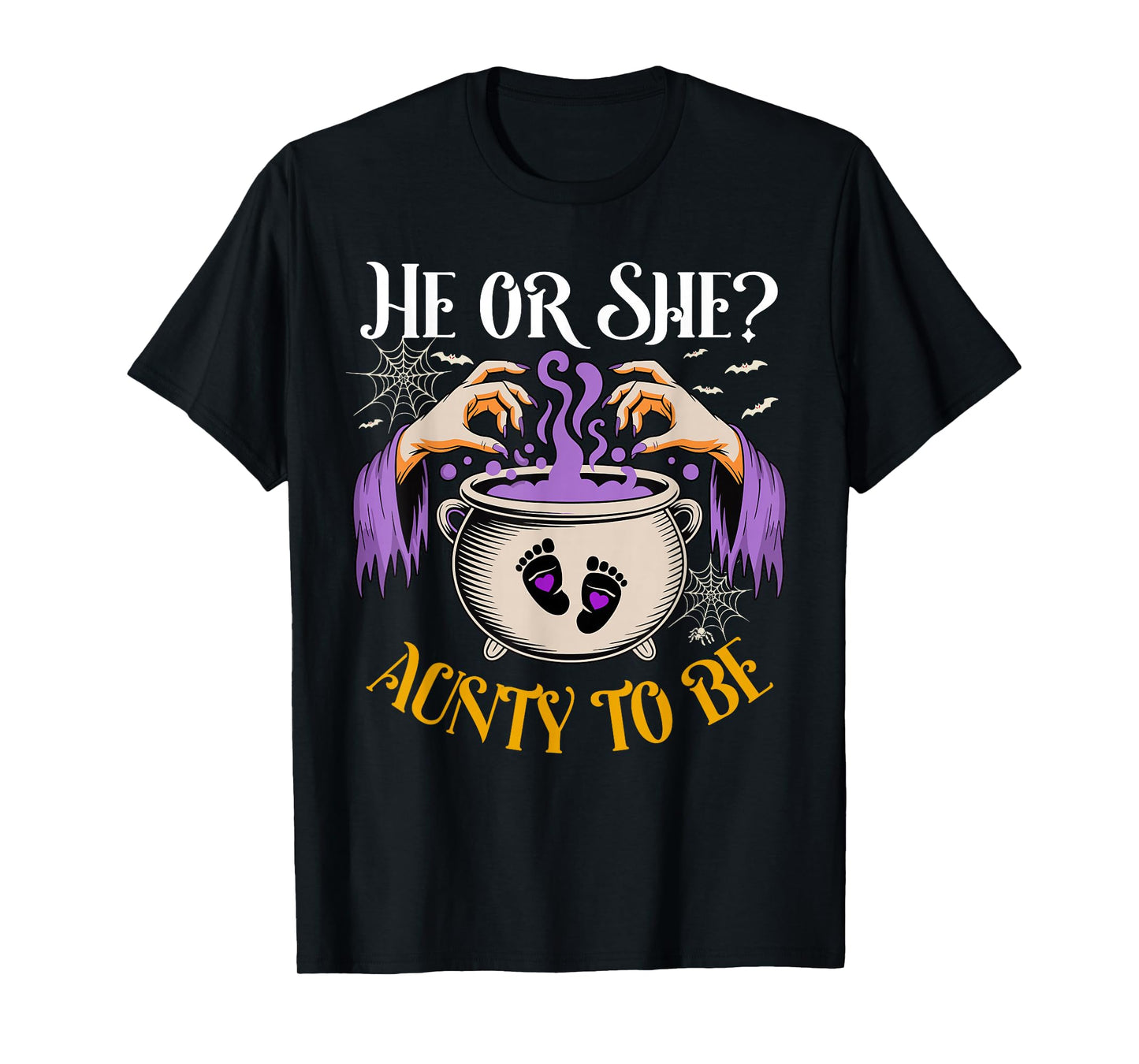 He Or She Aunty to Be Baby Reveal Halloween Costume T-Shirt