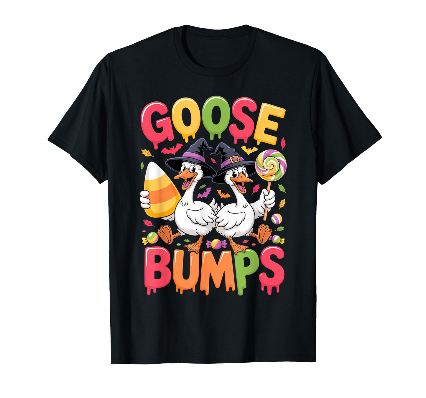 Goose Bumps Halloween Candy Chaos Outfit with Funny Geese T-Shirt
