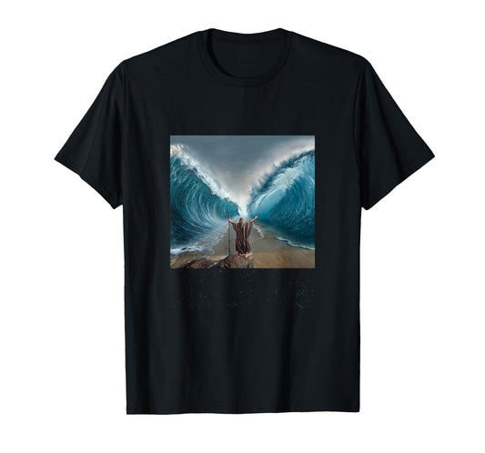 Moses Splitting Red Sea Religious Art History T-Shirt